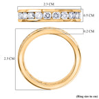 D'Joy - Moissanite Full Eternity Band Ring in Yellow Gold Plated Sterling Silver 2.10 Ct._8547783_5