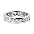 D'Joy - Moissanite Full Eternity Band Ring in Platinum Overlay Sterling Silver 2.20 Ct._8547799
