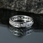D'Joy - Moissanite Full Eternity Band Ring in Platinum Overlay Sterling Silver 2.20 Ct._8547799_2
