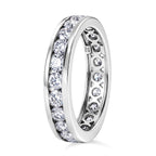 D'Joy - Moissanite Full Eternity Band Ring in Platinum Overlay Sterling Silver 2.20 Ct._8547799_3