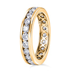 D'Joy - Moissanite Full Eternity Band Ring in Yellow Gold Plated Sterling Silver 2.20 Ct._8547801_3