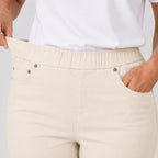 Pure & Natural Womens Tapered Leg Trousers with 27Inch Inseam (Size 12) - Beige_8547906_2
