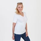 Pure And Natural Made In Uk V Neck Cable Knit Jumper (Size - S/M, 8-14) - White_8547974_2