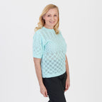 Pure And Natural Made In Uk Eyelet Knit Crew Neck Jumper (Size L/XL, 16 to 22) - Fresh Aqua_8547983_3