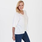 Pure And Natural Made in Italy Batwing Knitted Top (One Size, 10-20) - White_8547991_2