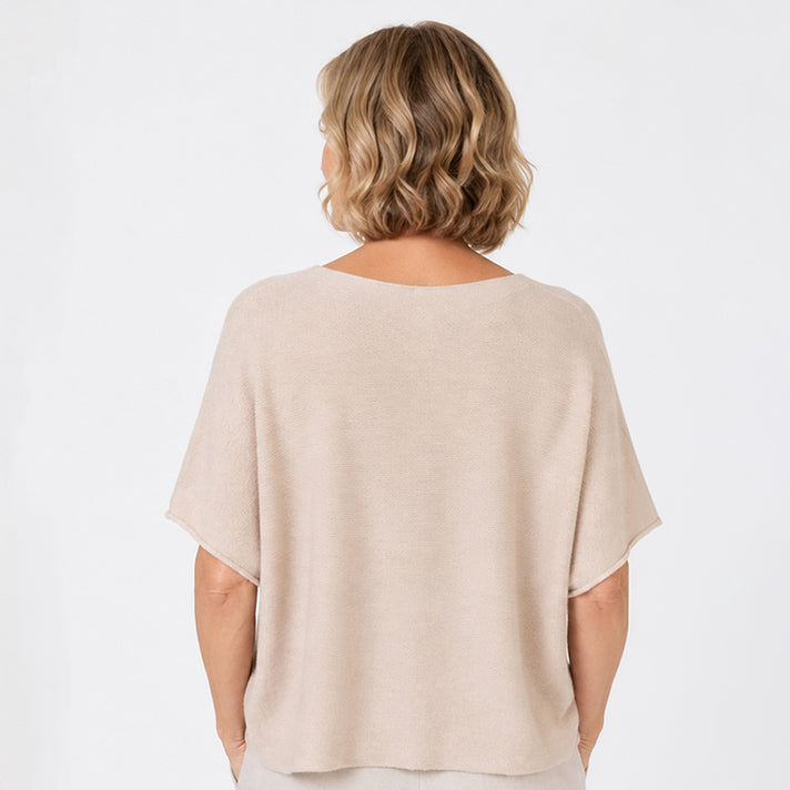 Pure And Natural Round Neck Batwing Jumper (One Size, 8-18) - Red 8547997 2