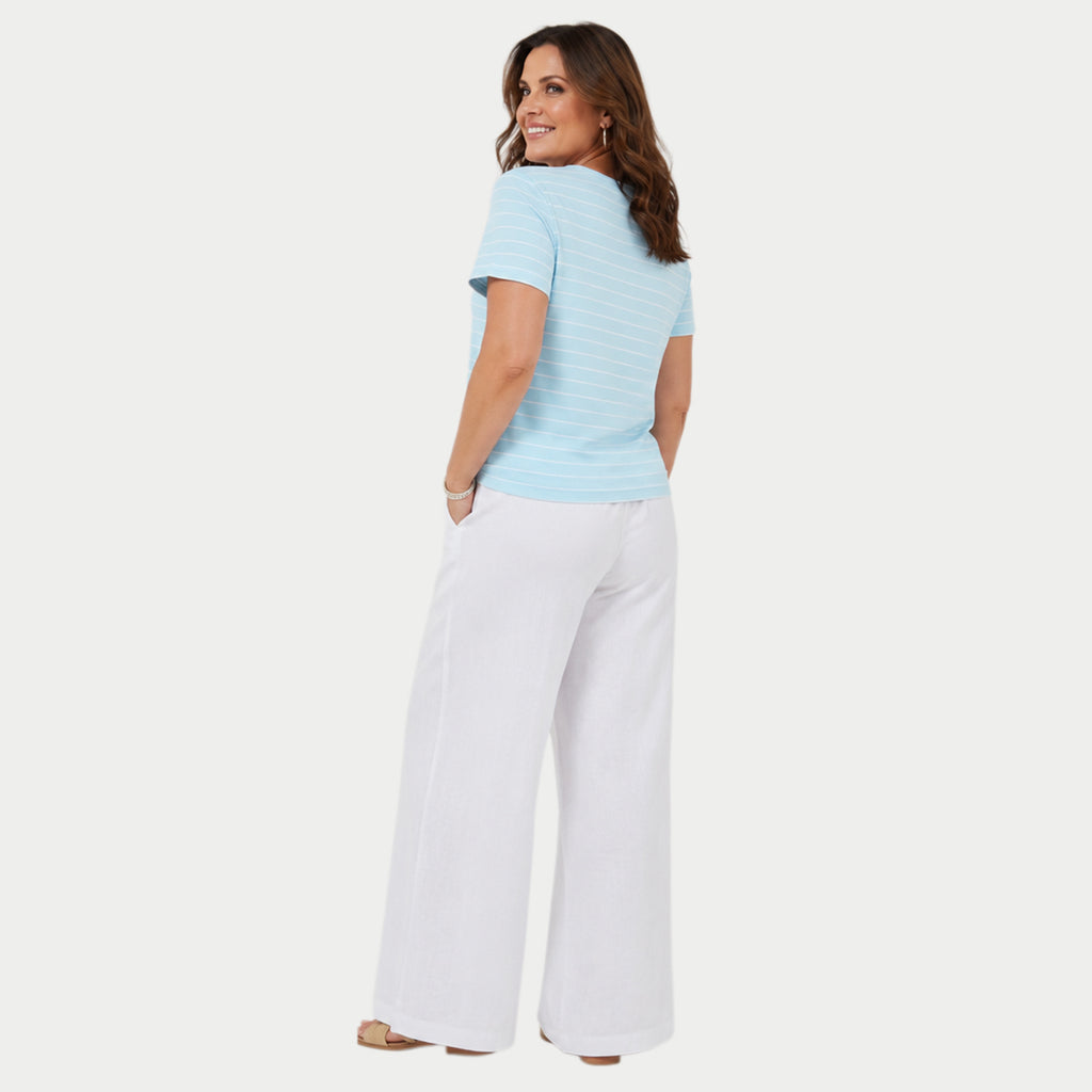 Beaumonde Stretch Cotton Top (Size 14/16) - Aqua_8548038_1