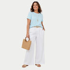 Beaumonde Stretch Cotton Top (Size 14/16) - Aqua_8548038_2
