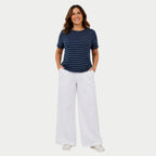 Beaumonde Stretch Cotton Top (Size 14/16) - Navy_8548260