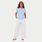 Beaumonde Stretch Cotton Top (Size 14/16) - Sky_8548262
