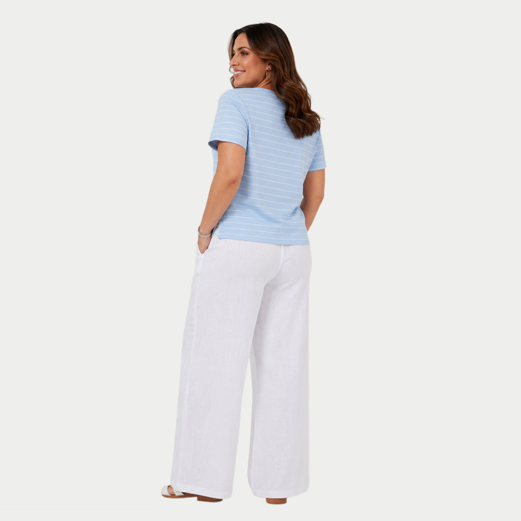 Beaumonde Stretch Cotton Top (Size 14/16) - Sky_8548262_1