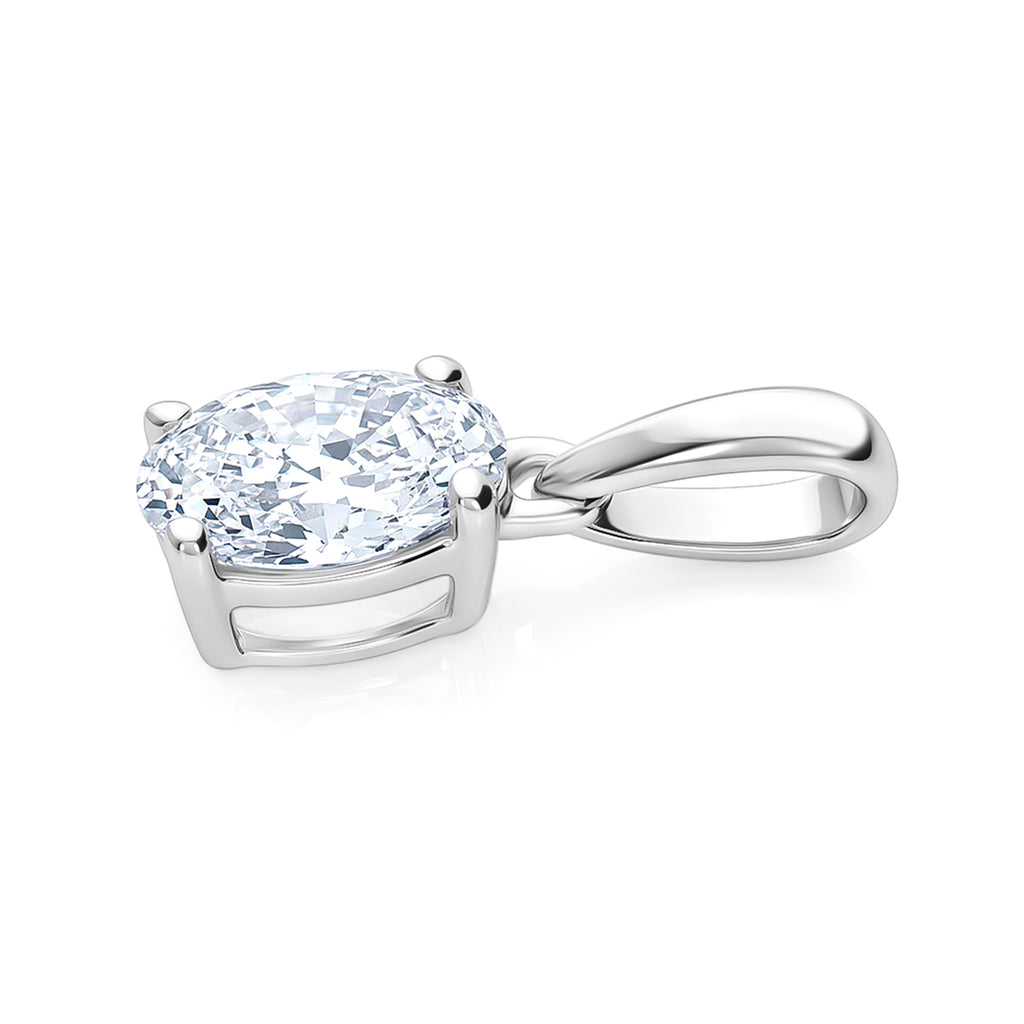 Luxuriant - Lab Grown Diamond (SI) Pendant in Rhodium Overlay Sterling Silver 0.50 Ct._8548533_3