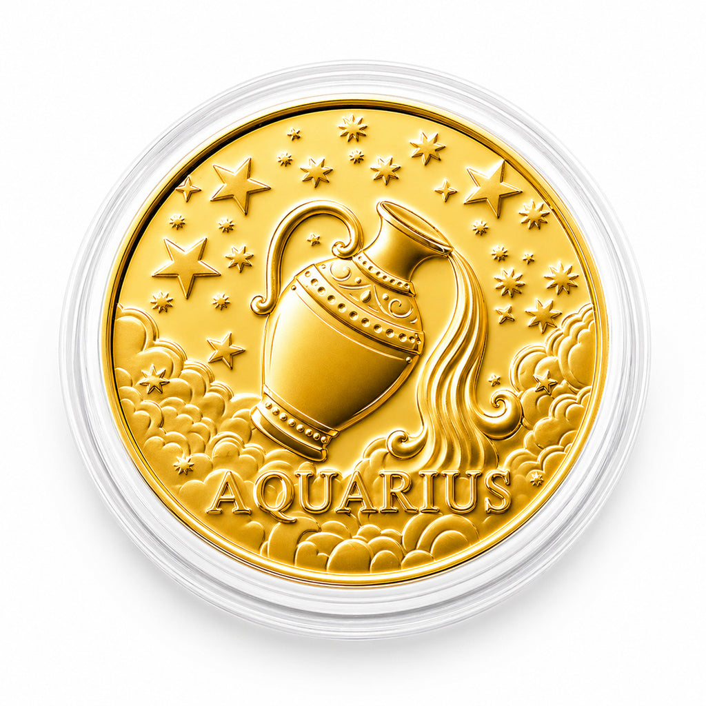 Celestial Zodiac Collection - Aquarius 24k Gold Coin Collectibles_8548681