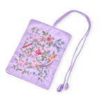 Embroidered Travel Jewellery Roll Organiser - Light Purple_8548956_4
