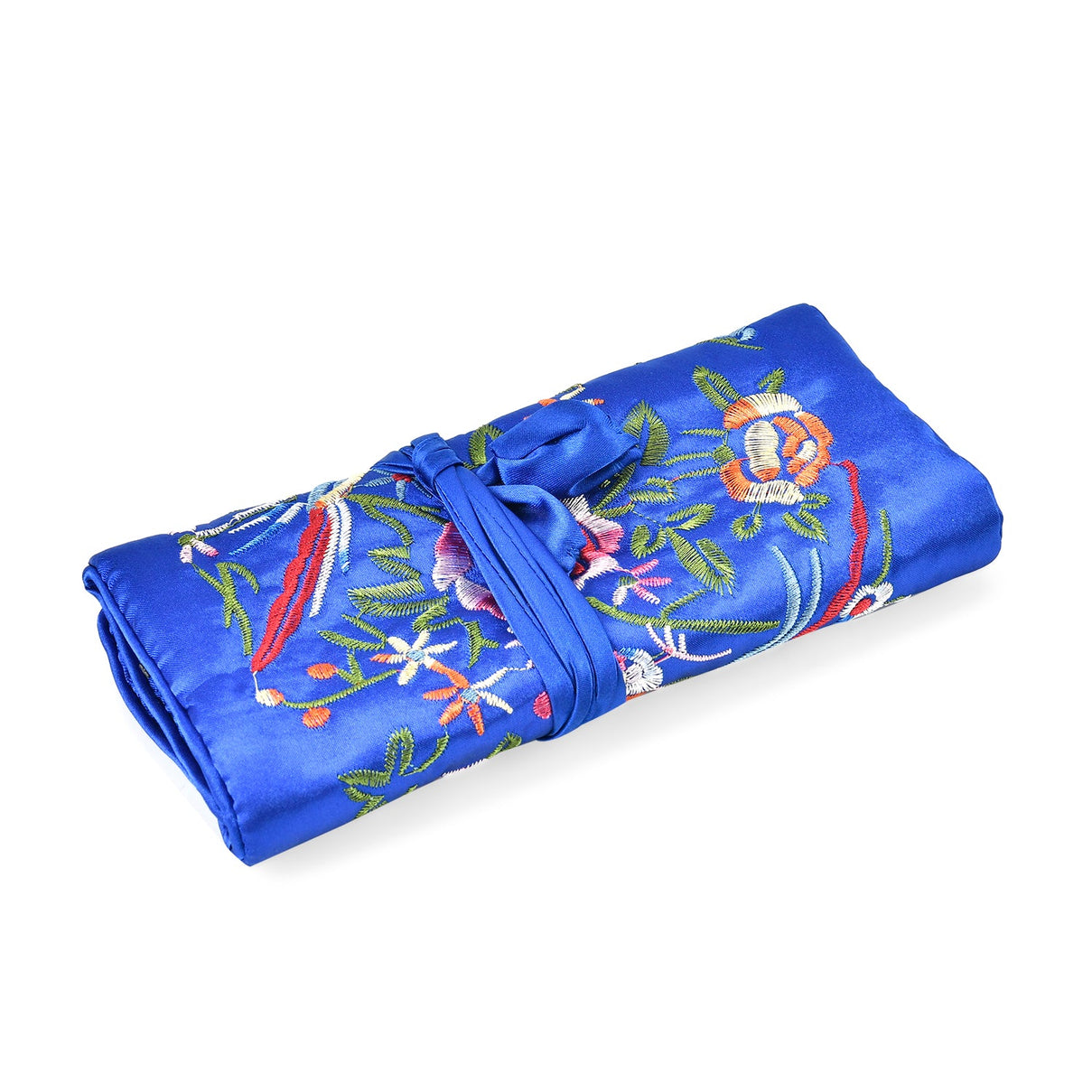 Embroidered Travel Jewellery Roll Organiser - Royal Blue V32361640 3