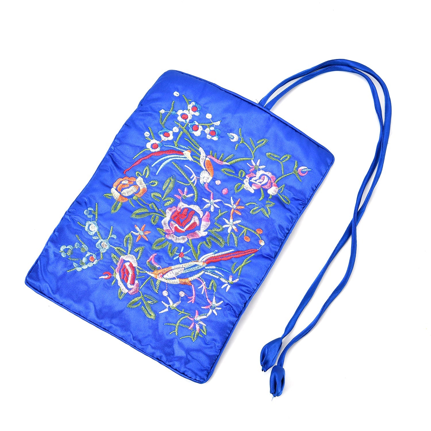 Embroidered Travel Jewellery Roll Organiser - Royal Blue V32361640 5