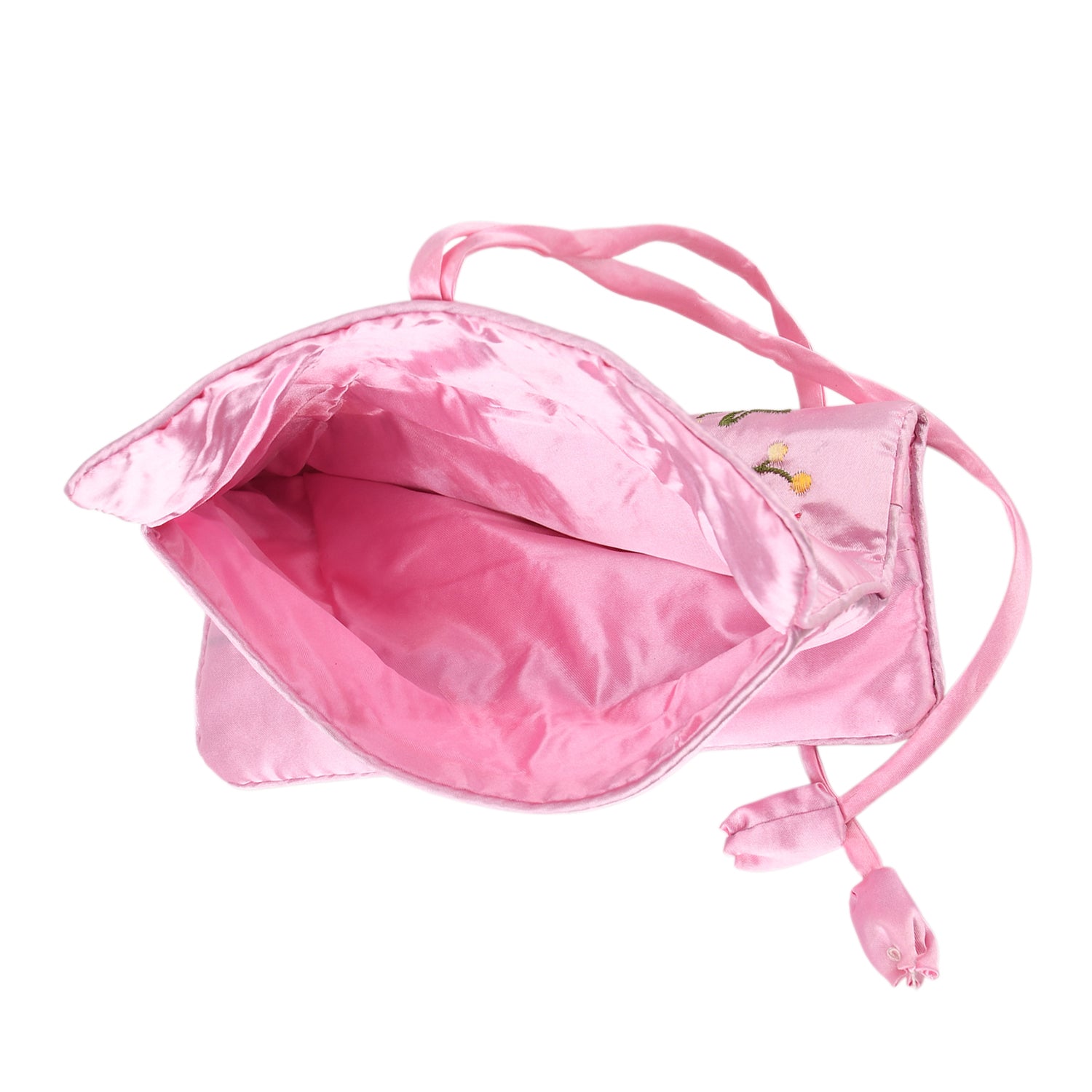 Embroidered Travel Jewellery Roll Organiser - Light Pink V32353147 9
