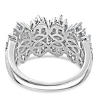 Luxuriant - Lab Grown Diamond (SI/G-H) Cluster Ring in Rhodium Overlay Sterling Silver 1.50 Ct._8550345_4