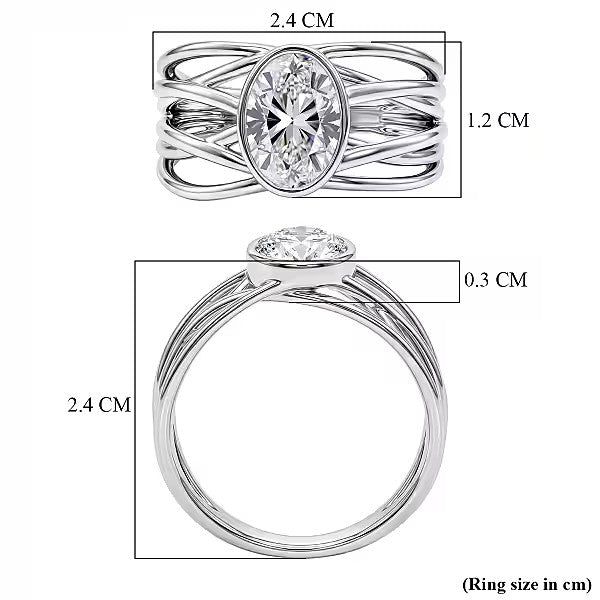 Luxuriant - SGL Certified (SI/G-H) Lab Grown Diamond Solitaire Ring in Rhodium Overlay Sterling Silver 2.00 Ct._8550455_6