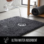 Bliss and Beyond Cotton Memory Foam Bathroom Mat with Gripex and Latex Non Slip Backing (Size 53x86cm) - Black_8551043_4
