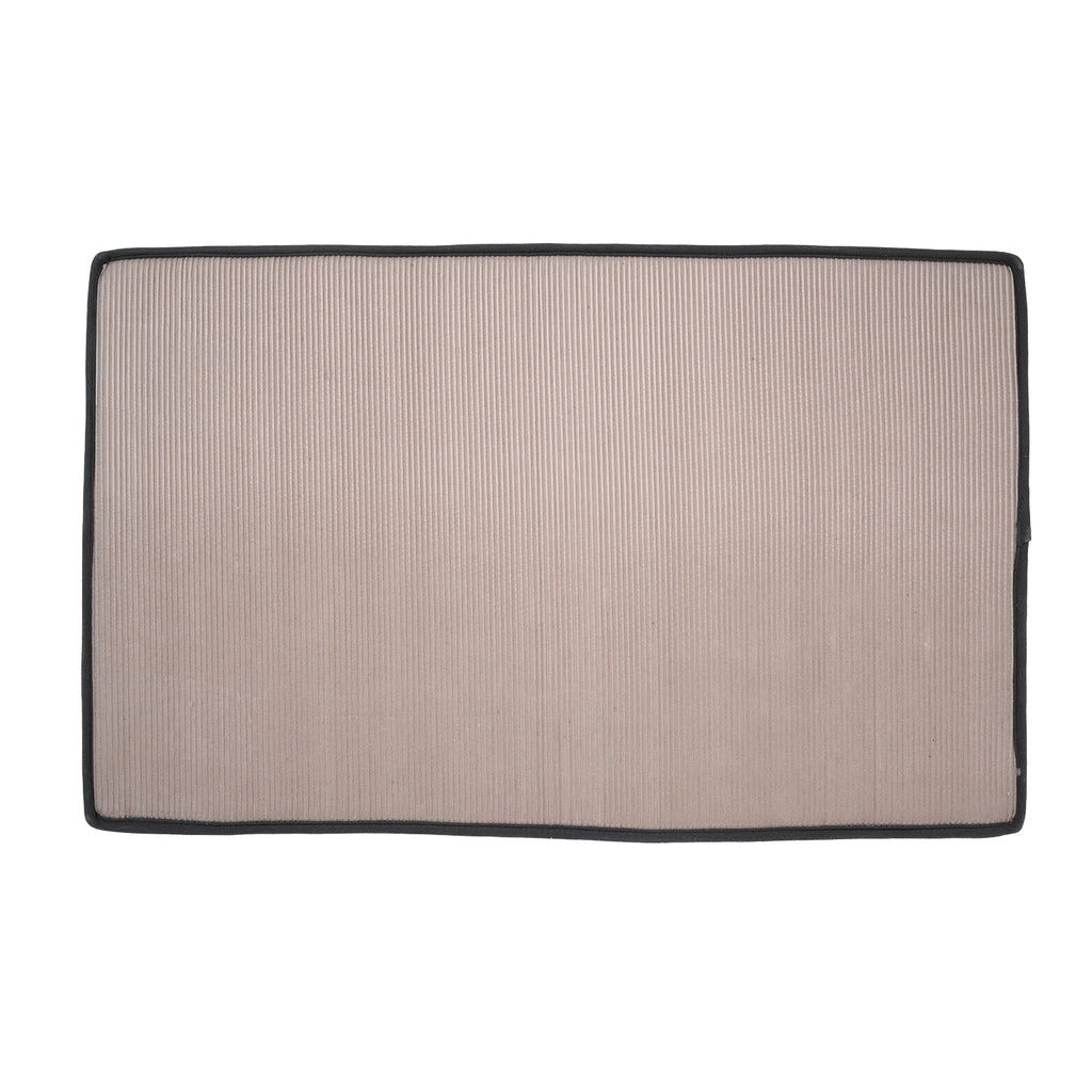 Bliss and Beyond Cotton Memory Foam Bathroom Mat with Gripex and Latex Non Slip Backing (Size 53x86cm) - Black_8551043_5