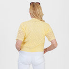Pure And Natural Made In Uk Edge To Edge Pointelle Knit Cardigan (Size S/M, 8 to 14) - Fresh Primrose_8551117_3