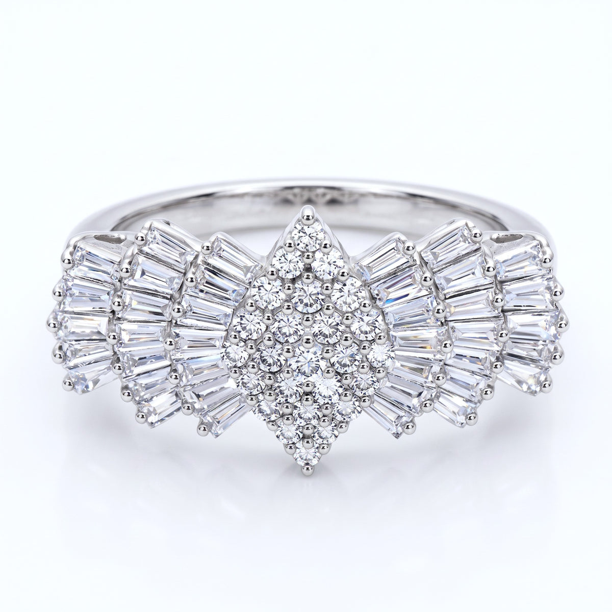 LUXURIANT Lab Grown Diamond Ring in Sterling Silver (SI-GH) 8551262 0