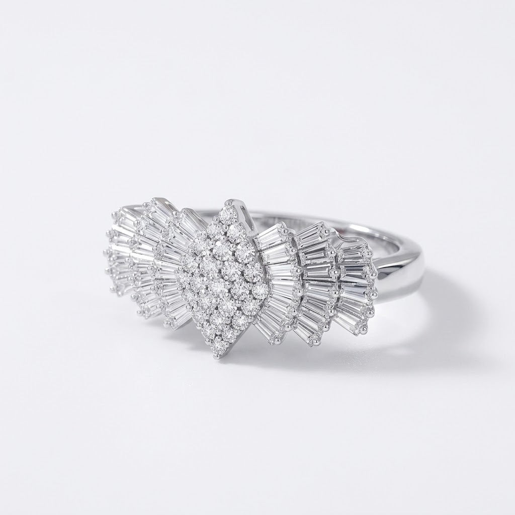 LUXURIANT Lab Grown Diamond Ring in Sterling Silver (SI-GH) 8551262 4
