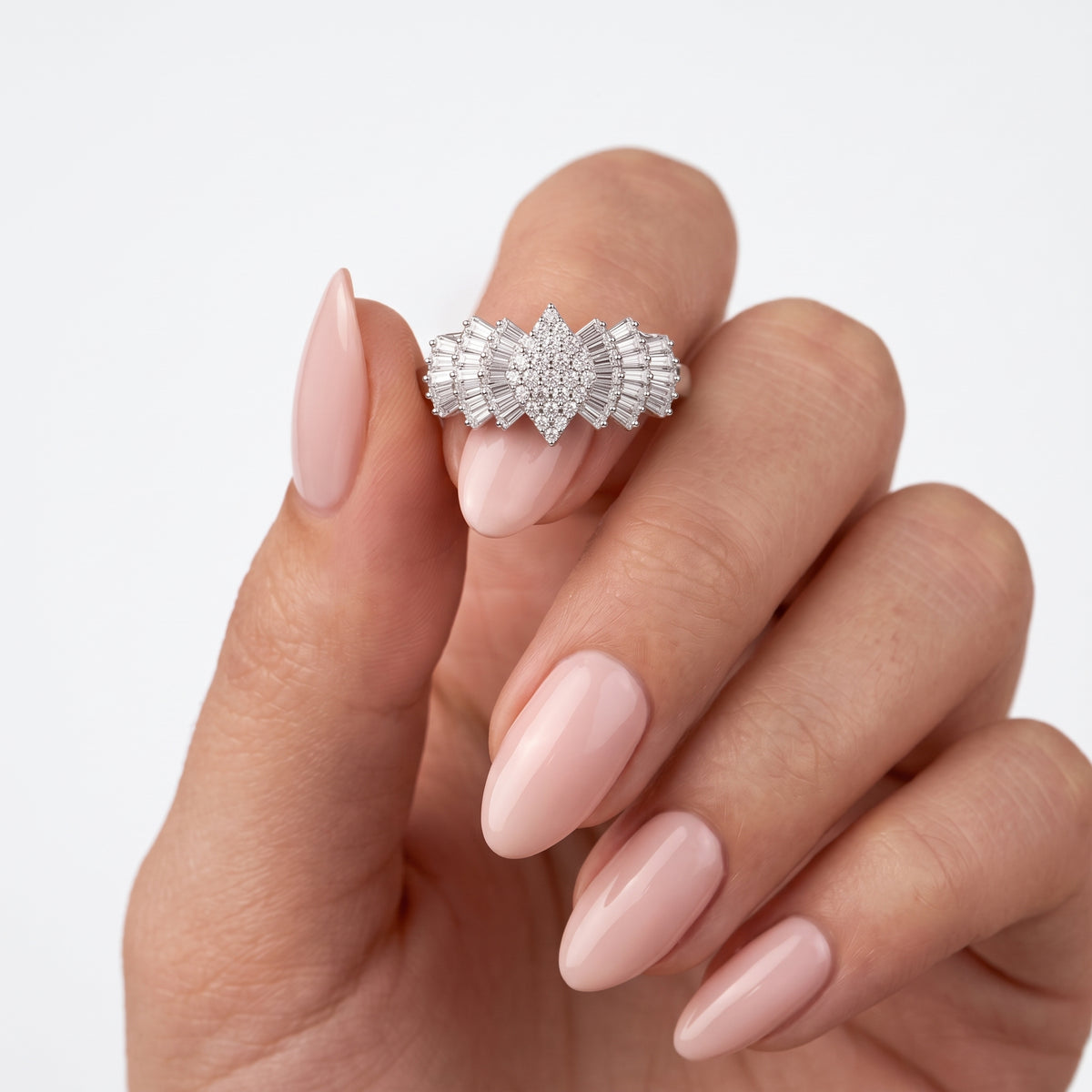 LUXURIANT Lab Grown Diamond Ring in Sterling Silver (SI-GH) 8551262 5