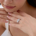 Luxuriant - Lab Grown Diamond (SI/G-H) Ballerina Ring in Rhodium Overlay Sterling Silver 2.00 Ct._8551262_5
