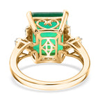 D'Joy - Peacock Triplet Quartz & White Zircon Ring in Yellow Gold Plated Sterling Silver 6.80 Ct._8551500_4