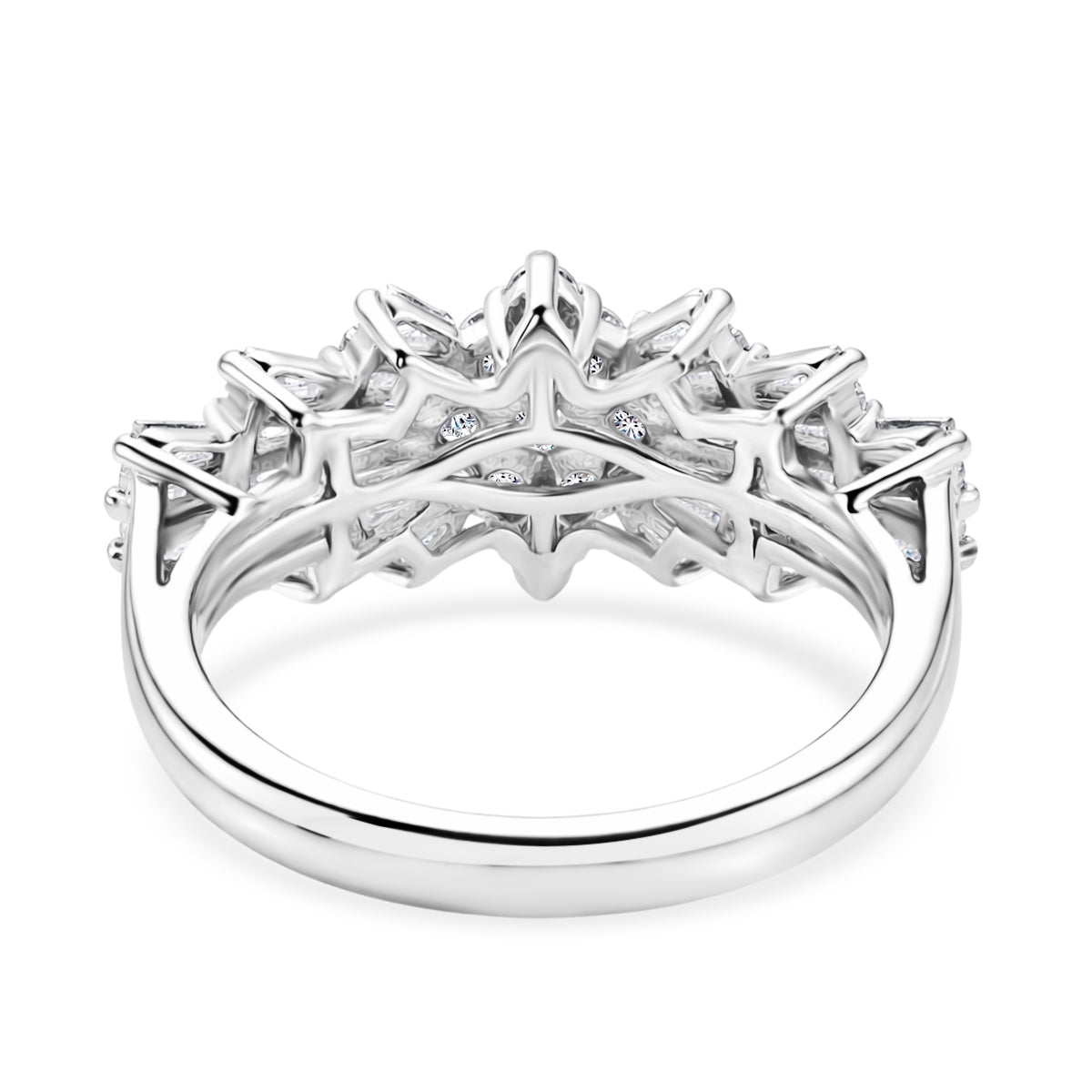 D'Joy Moissanite Ballerina Ring in Platinum Overlay Sterling Silver 1.07 Ct. V32696744 5