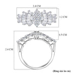 D'Joy Moissanite Ballerina Ring in Platinum Overlay Sterling Silver 1.07 Ct._8552064_5