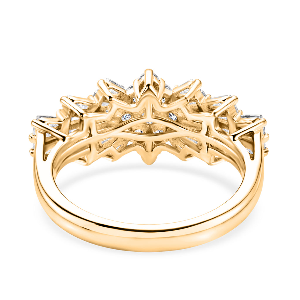 D'Joy - Moissanite Ballerina Ring in Yellow Gold Plated Sterling Silver 1.07 Ct._8552074_4