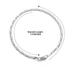 Italian Made Sterling Silver Flat Figaro Necklace (Size - 18) with Lobster Clasp_8552750_3