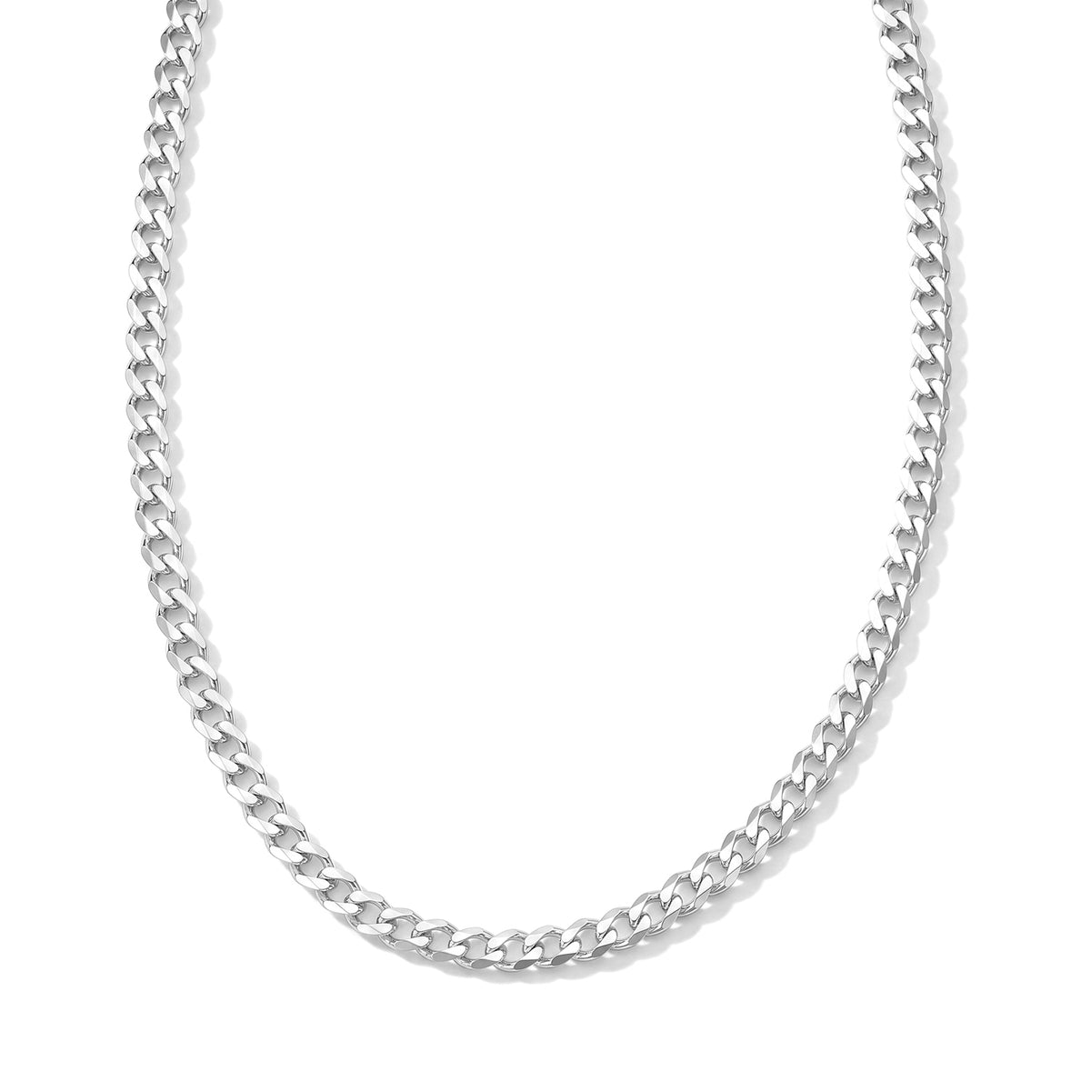 Italian Made - Sterling Silver Curb Chain (Size - 18) with Lobster Clasp V32536094 0
