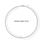 Sterling Silver Pave Curb Chain (Size - 18) with Lobster Clasp_8552753_3