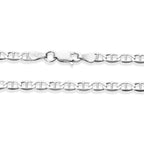 Italian Made Sterling Silver Rambo Necklace (Size - 18) with Lobster Clasp_8552906_2