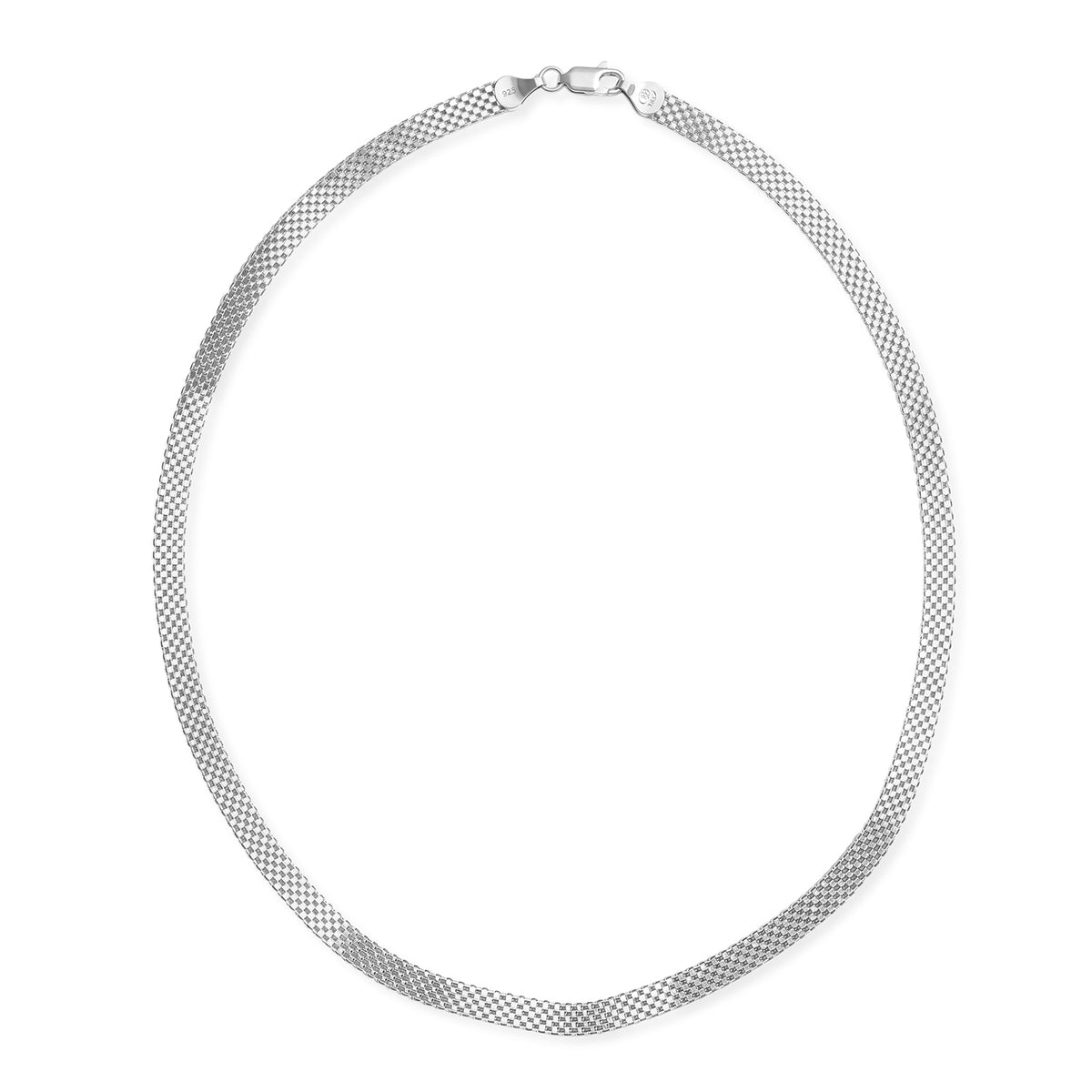 Italian Made - Sterling Silver Bismark Necklace (Size - 18) with Lobster Clasp 8552907 4