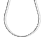 Rhodium Overlay Sterling Silver Franco Chain (Size - 18) with Lobster Clasp_8552909