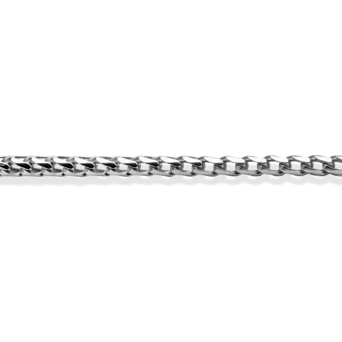 Rhodium Overlay Sterling Silver Franco Chain (Size - 18) with Lobster Clasp V32516344 1