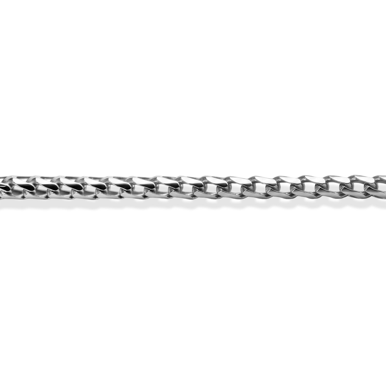 Rhodium Overlay Sterling Silver Franco Chain (Size - 18) with Lobster Clasp V32516344 1