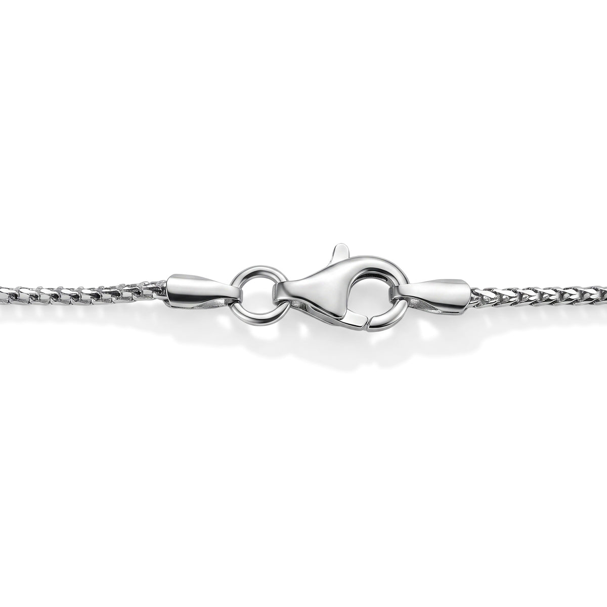 Rhodium Overlay Sterling Silver Franco Chain (Size - 18) with Lobster Clasp V32516344 2