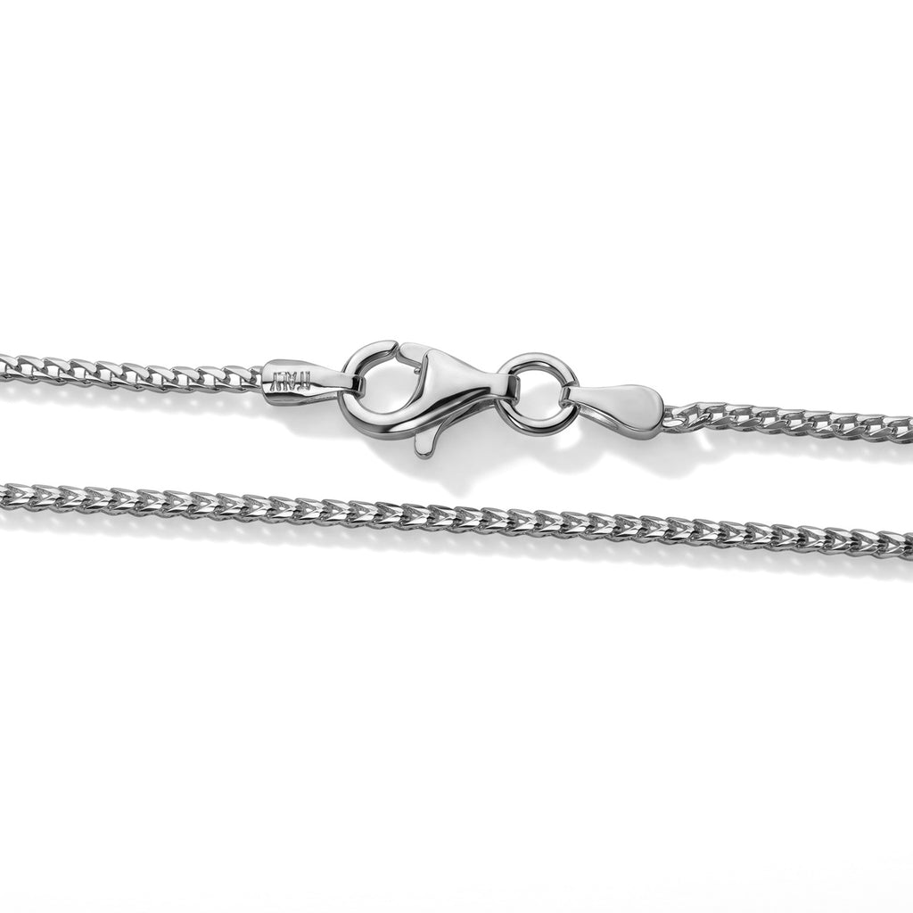 Rhodium Overlay Sterling Silver Franco Chain (Size - 18) with Lobster Clasp_8552909_3