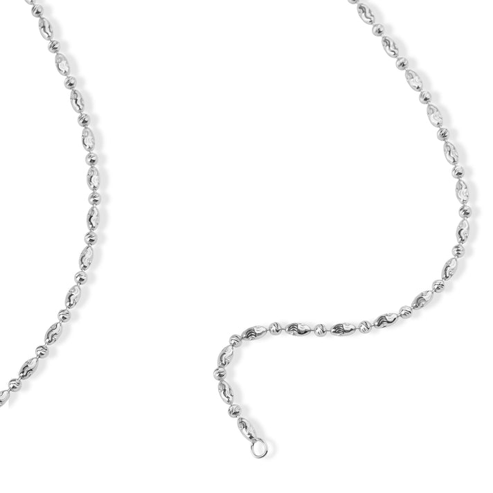 Rhodium Overlay Sterling Silver Typhoon Chain (Size - 18) with Lobster Clasp 8552910 2