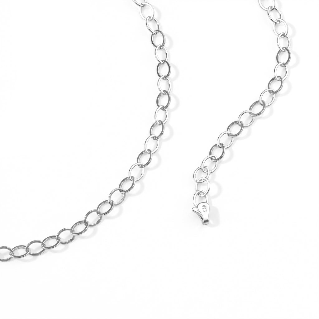 Sterling Silver Drop Chain (Size - 18) with Lobster Clasp_8552911_2