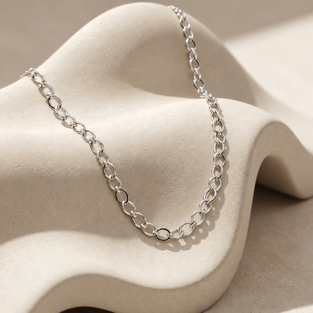 Sterling Silver Drop Chain (Size - 18) with Lobster Clasp_8552911_5