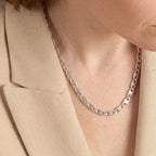 Italian Made - Sterling Silver Vale Chain (Size - 18) with Lobster Clasp_8552914_5