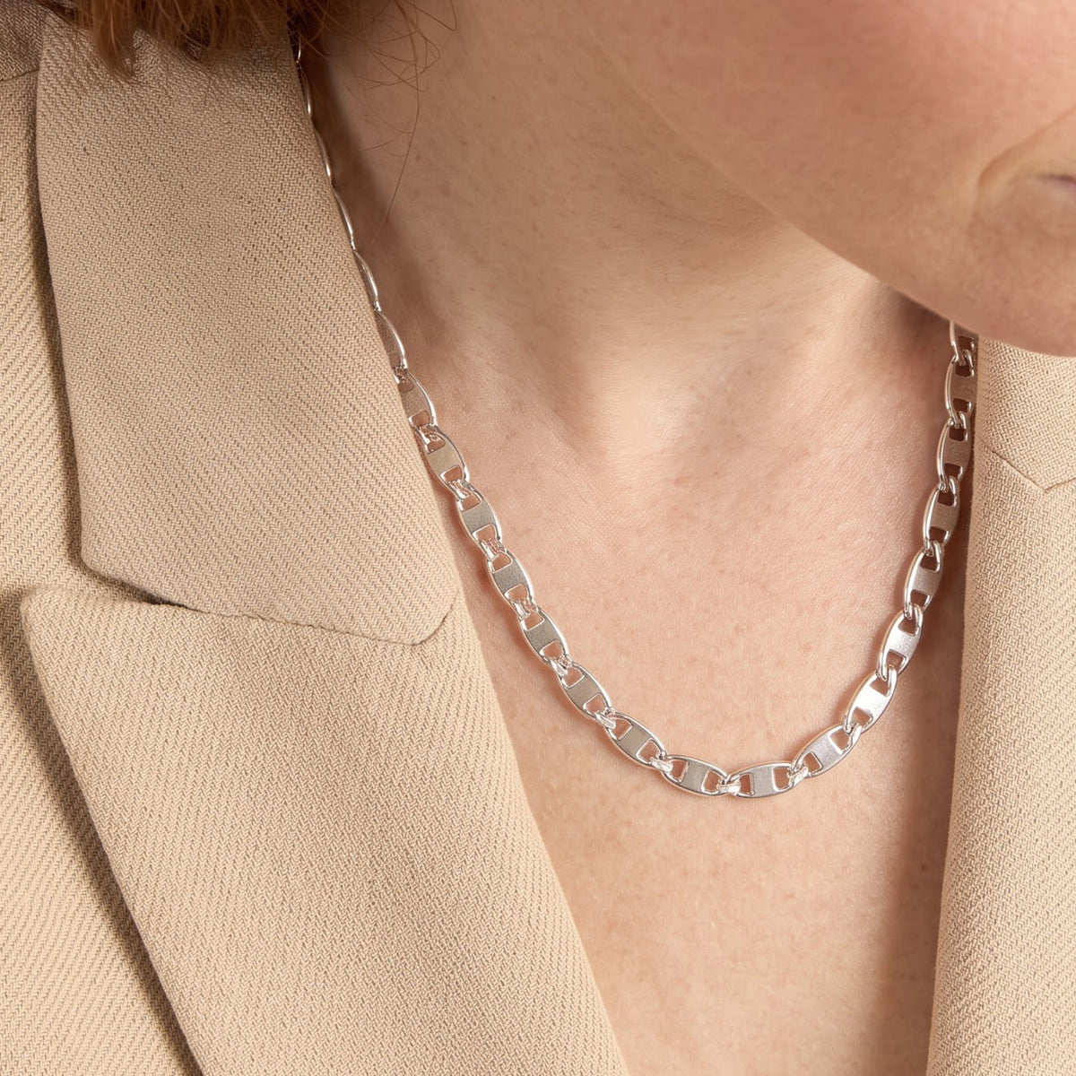 Italian Made - Sterling Silver Vale Chain (Size - 18) with Lobster Clasp V32512655 5