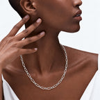 Sterling Silver Flat Figaro Chain (Size - 20) with Lobster Clasp_8552916_2